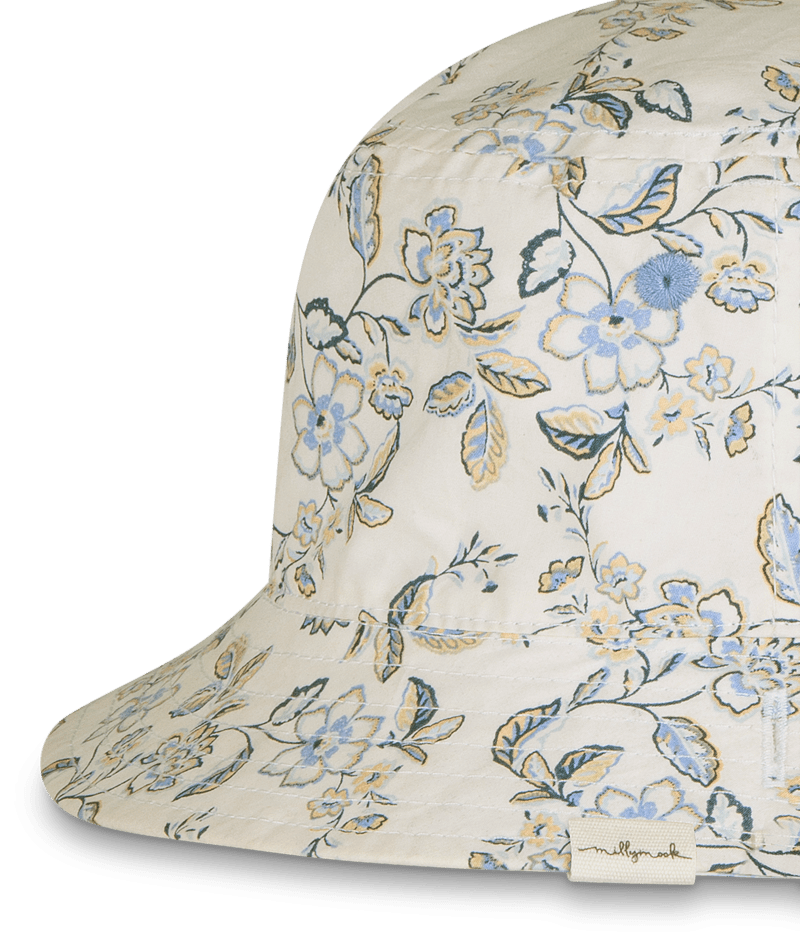 Millymook Baby Girls Bucket Hat - Natural Flower Pattern Print - Nora